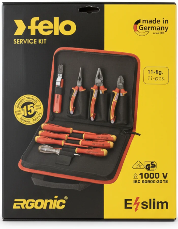ערכת שירות מבודדת 1000V – Felo (11 חלקים)
